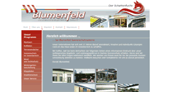 Desktop Screenshot of blumenfeld-sonnenschutz.de