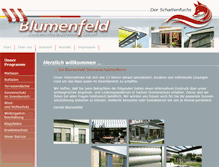 Tablet Screenshot of blumenfeld-sonnenschutz.de